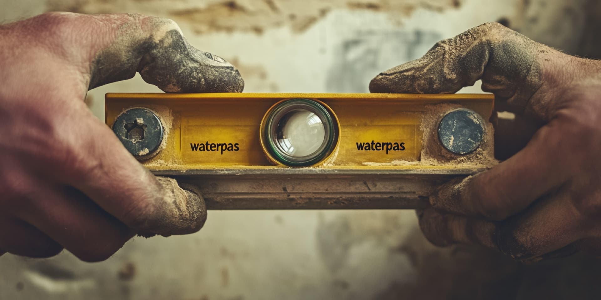Waterpas stucwerk woonkamer