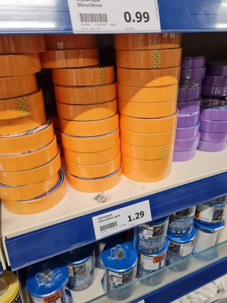 fineliner tape voor strakke lijnen bij afplakken